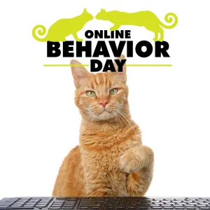 Community Cats Podcast logo for online behavior day.