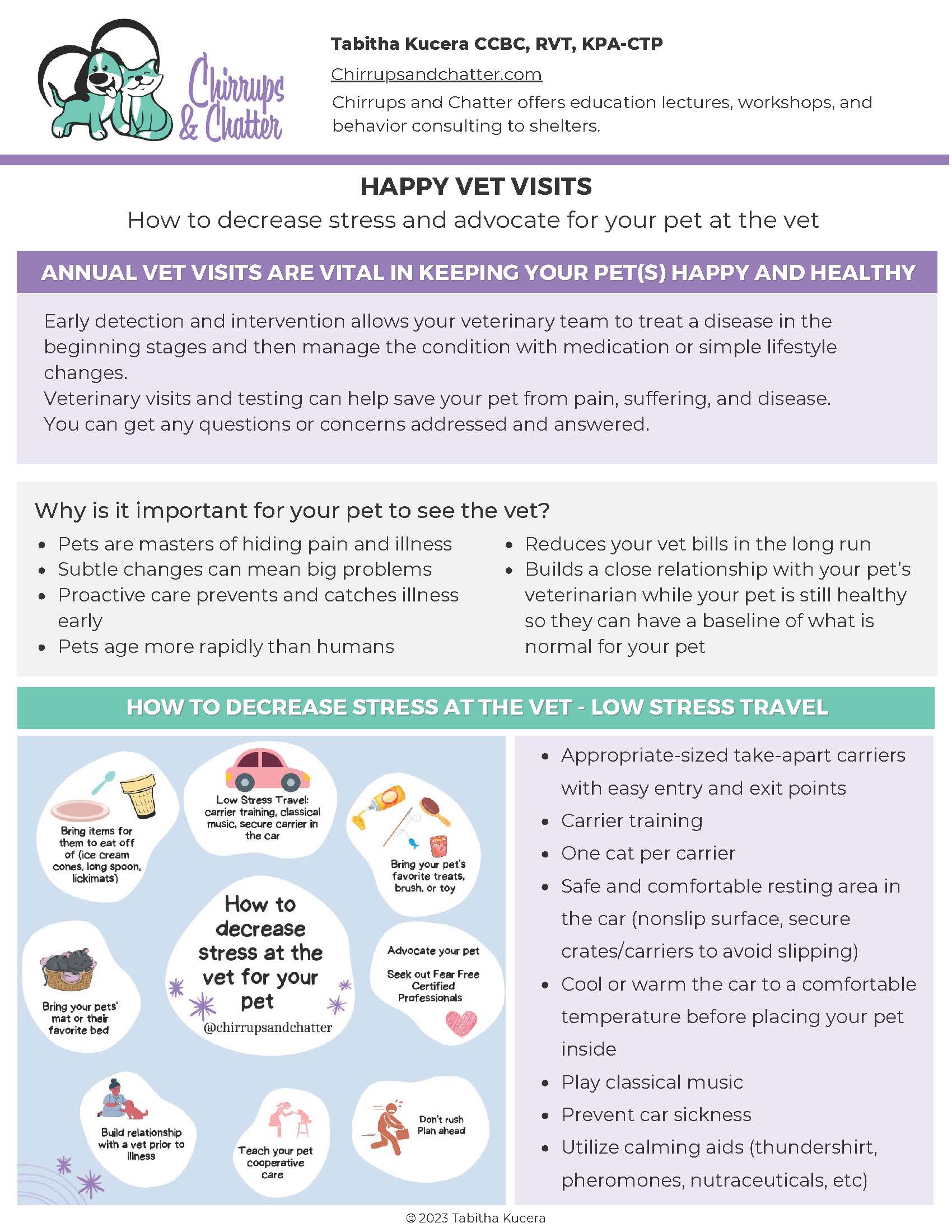 Cover image of Happy Vet Visits handout.